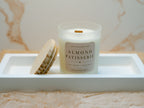 Almond Patisserie Candle & Tray Set | Luxury Frosted Candle Set | Sweet Almond & Vanilla Bean